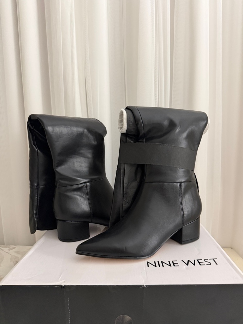 Nine West High Knee Pointy Heels